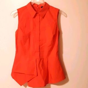 Sleaveless top XS 97% cotton back zipper